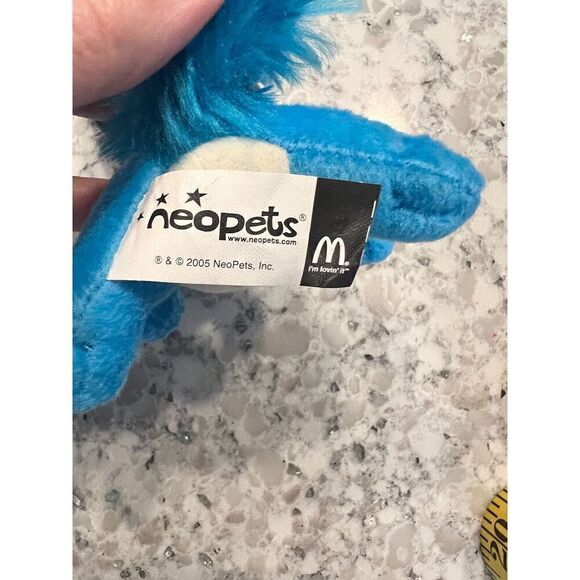 Neopets Blue Kyrii Plush Stuffed‎ Animal McDonalds Promo Toy 2005 4" Warf Pet - Picture 5 of 6